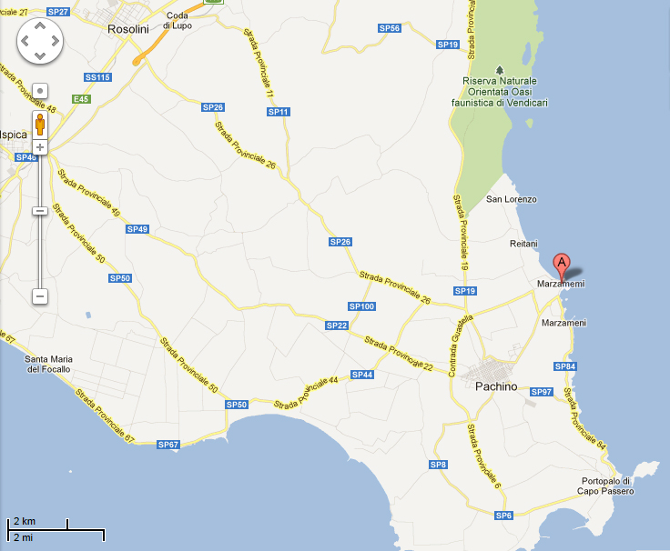 Mappa Marzamemi dintorni
